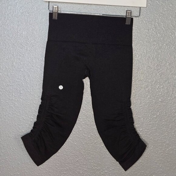 Lululemon In The Flow Crop II - 4 Heathered Deep Coal - Picture 5 of 8